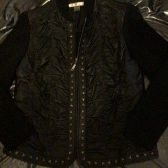 PETER NYGARD label-100% leather & jersey sleeves Sz.L US 10-12 New never worn - Picture 5 of 7